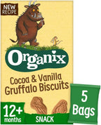 Organix Gruffalo Cocoa Vanilla Biscuits 100g for 12 Plus Months