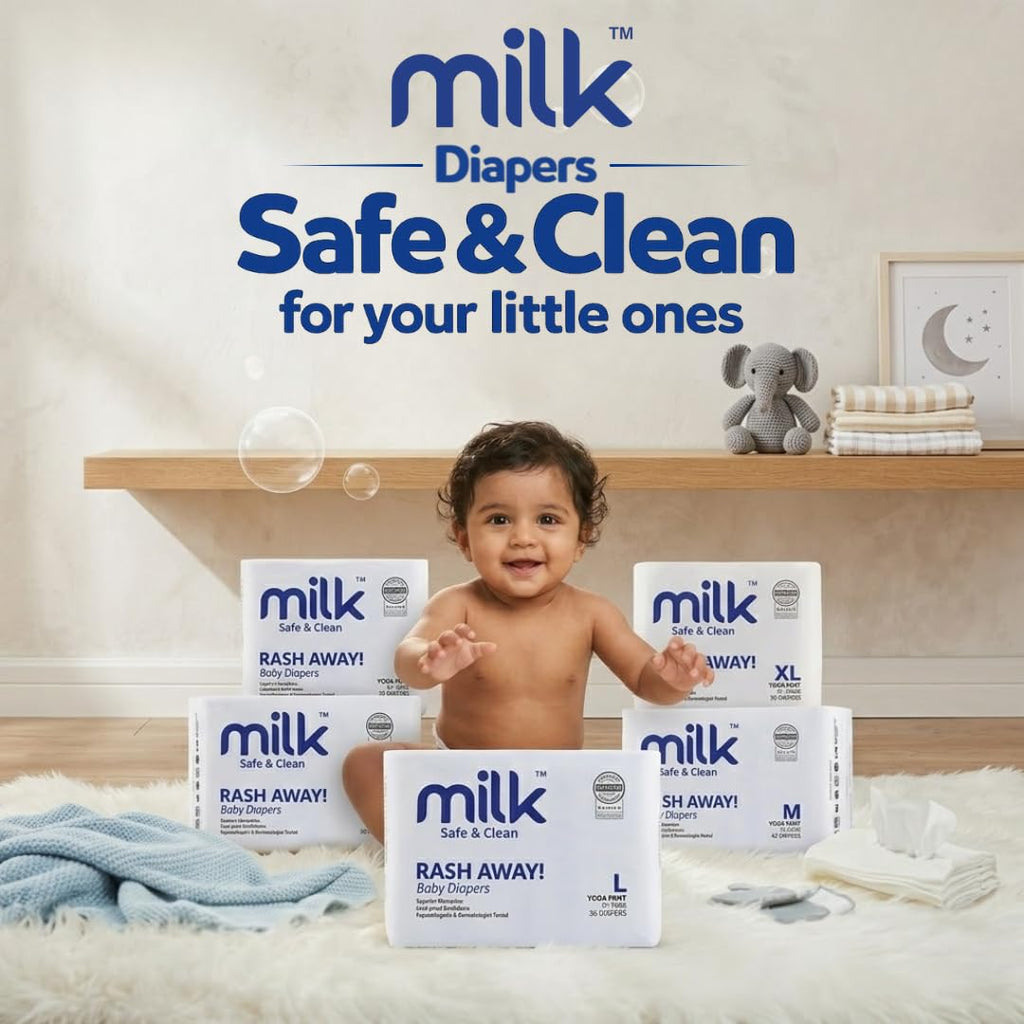 MILK Diapers Flexi Tape Newborn Under 5kg Size NB 22 Count