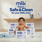 MILK Diapers Flexi Tape Newborn Under 5kg Size NB 22 Count