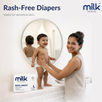 MILK Diapers Flexi Tape 9 to 17 kg Size Large 36 Count