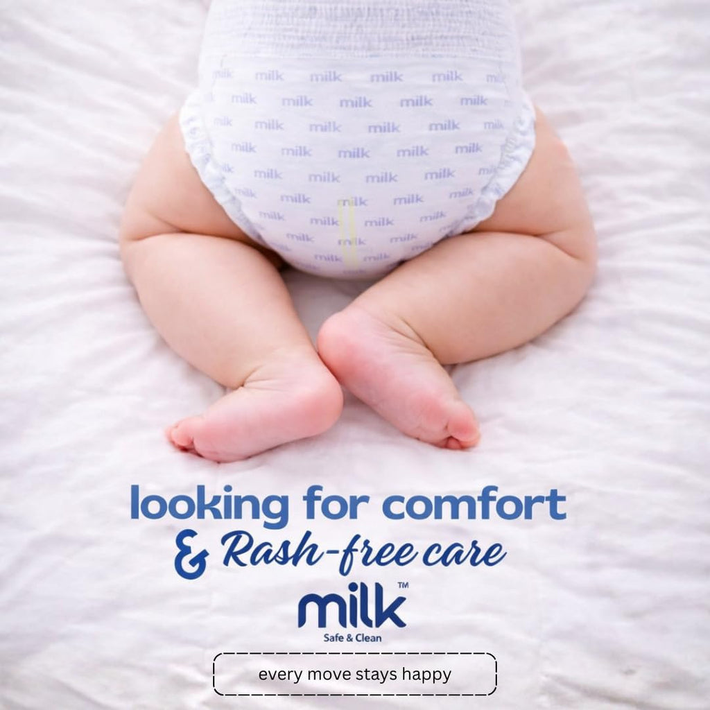 MILK Diapers Flexi Tape 4 to 8 kg Size Small 48 Count