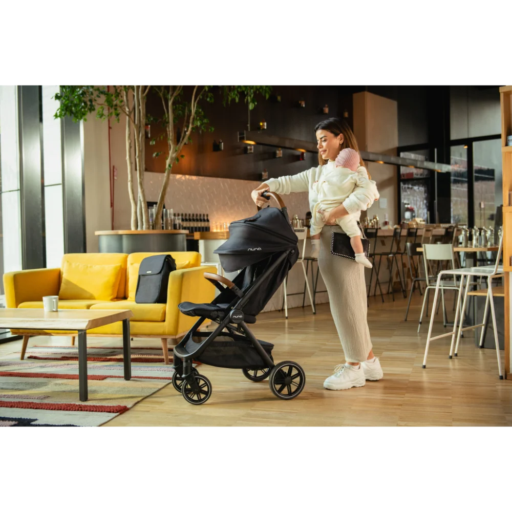 Nuna TRVL Lx Lightweight Luxury Travel Stroller Caviar