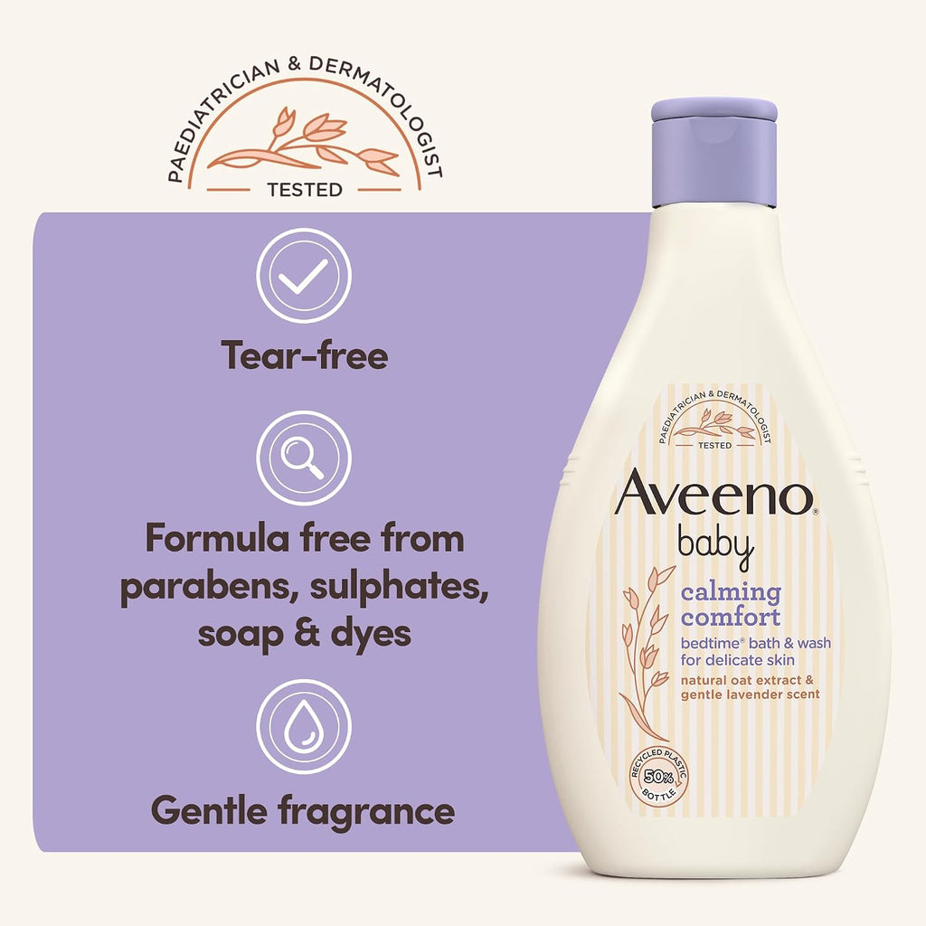 Aveeno Baby Calming Comfort Bedtime Bath And Wash 250ml
