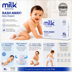 MILK Diapers Flexi Tape 15 to 22 kg Size Extra Large 30 Count