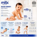 MILK Yoga Pants Diaper Size Extra Extra Large 18-25kg 24 Count