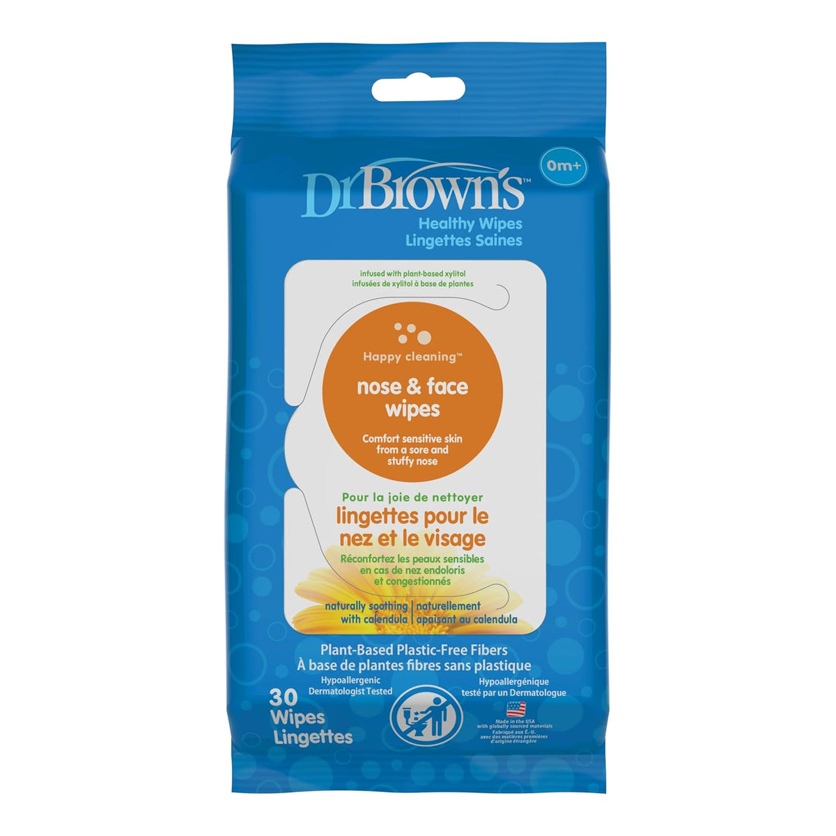 Dr Browns Nose and Face Wipes 30 Count