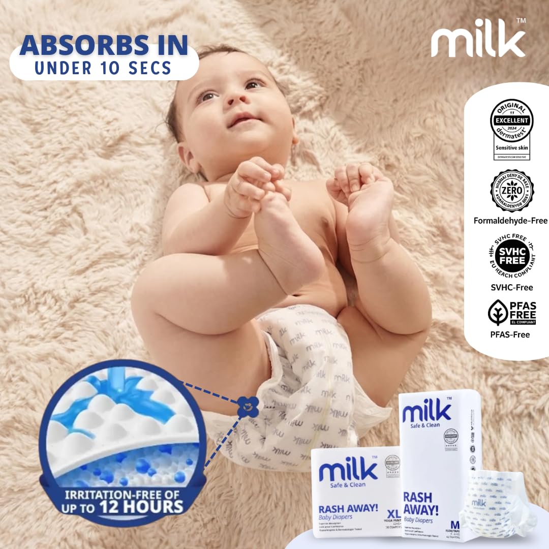 MILK Diapers Flexi Tape Newborn Under 5kg Size NB 22 Count