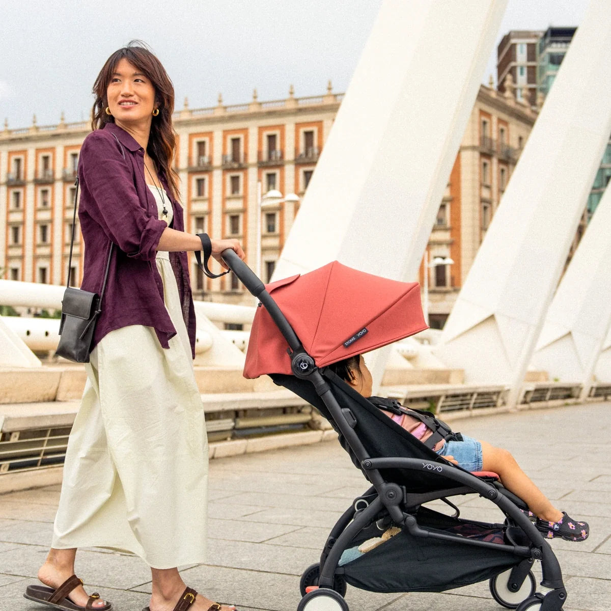 Stokke YOYO 5 Complete Stroller with Bassinet - Berry