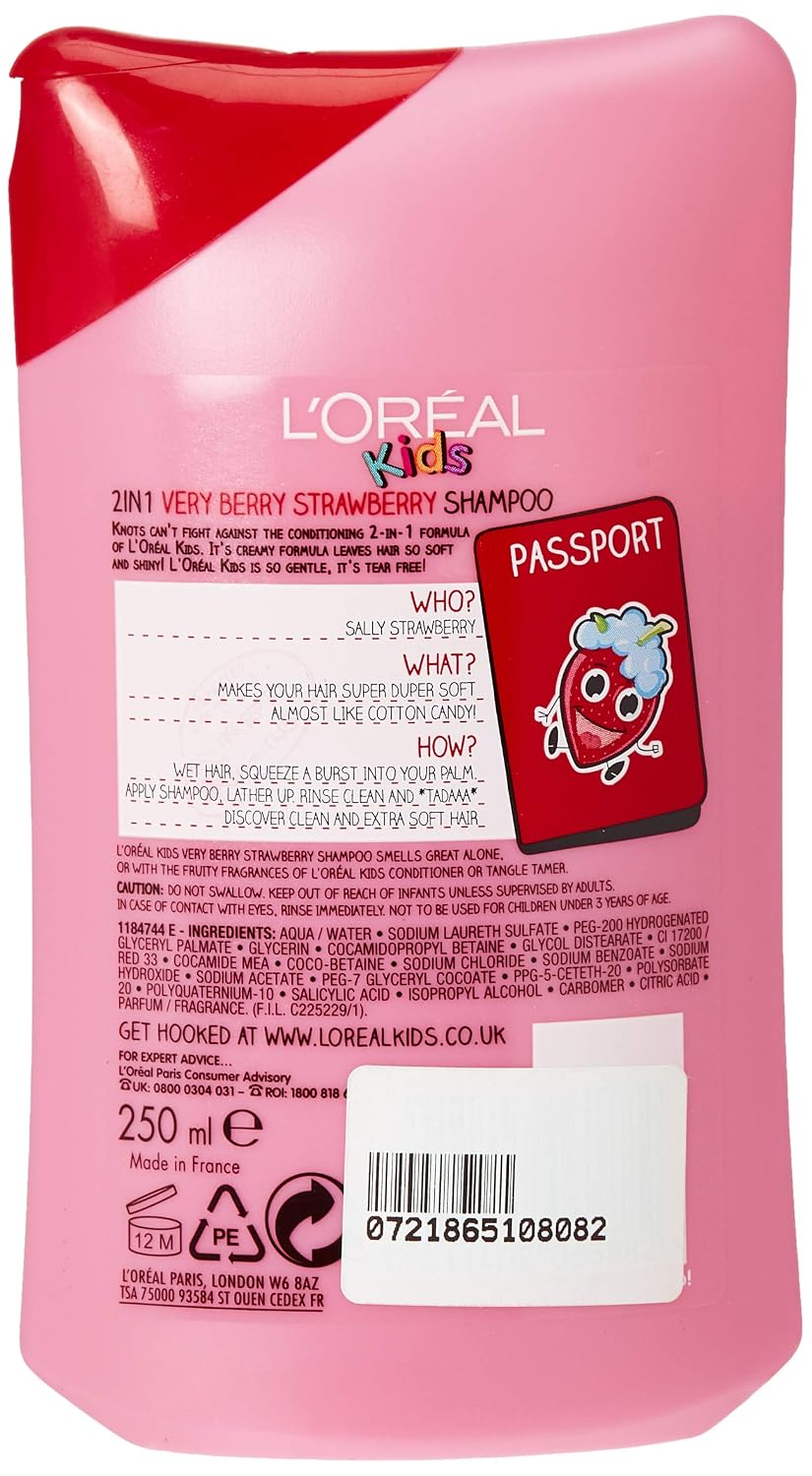 L'Oreal Paris Kids Very Berry Strawberry Shampoo 250ml