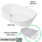 Ingenuity 4 in 1 Baby Bath Tub with Sling Grey 0 to 24 Months
