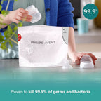Avent Microwave Sterilizing Bag Kills 99 point 9 percent Germs and Bacteria