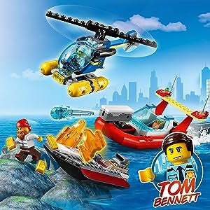 Lego 60308 City Seaside Police and Fire Mission Building Kit 298 Pcs