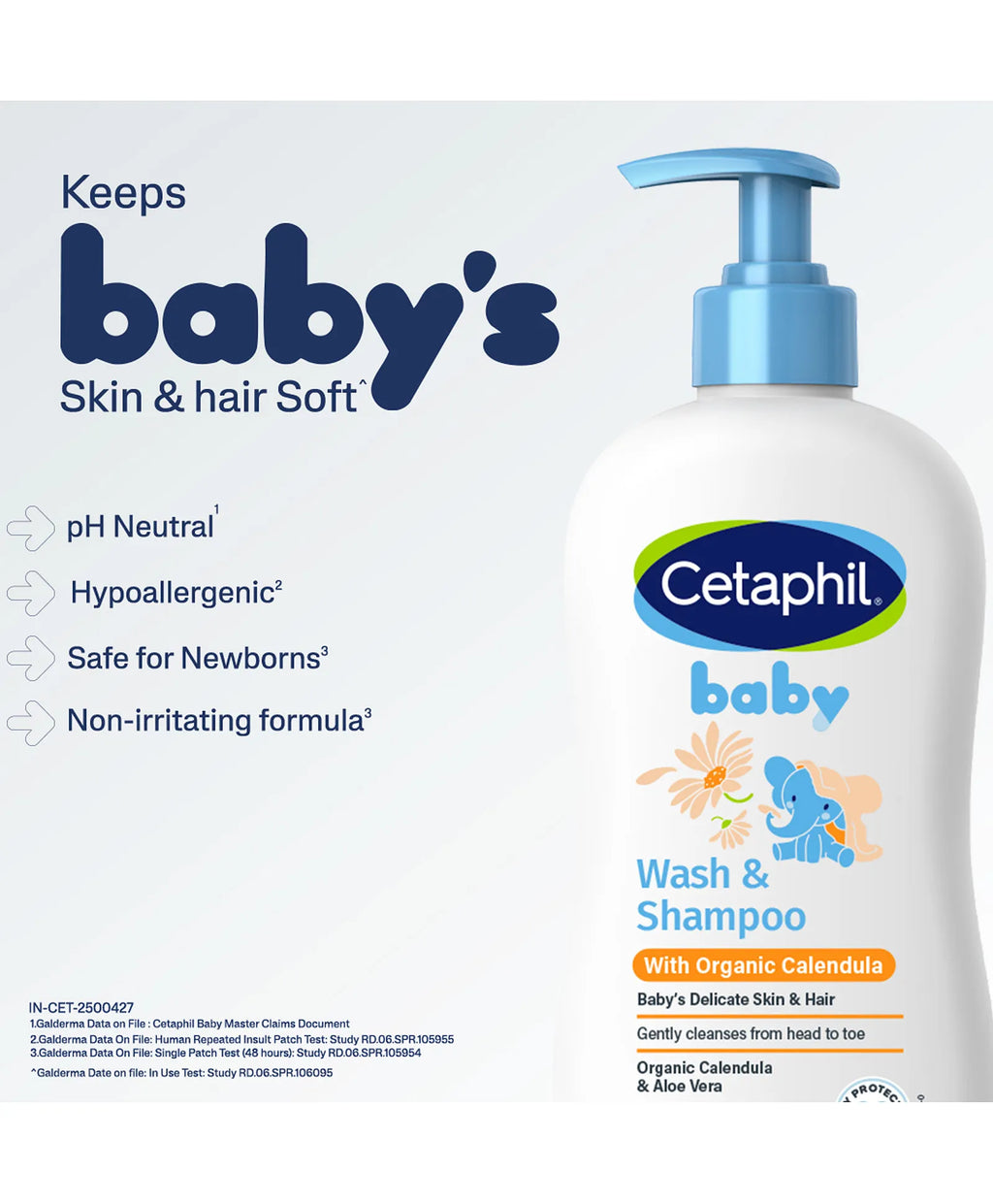 Cetaphil Baby Wash and Shampoo Calendula 400ml