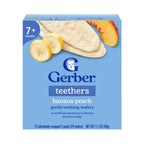 Gerber Banana Peach Teething Wafers 7 Plus Months Crawler - 48g