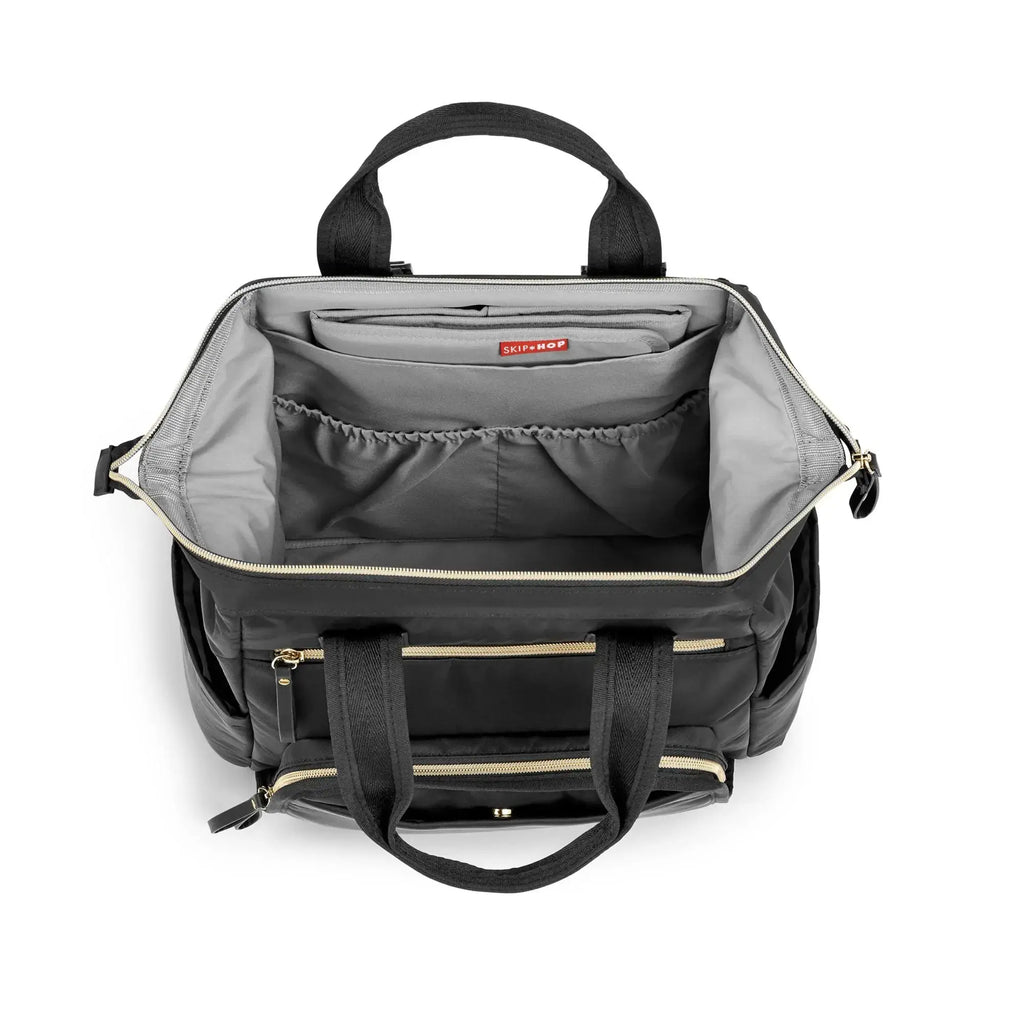 Skip Hop Mainframe Wide Open Backpack Mainframe Large Capacity Diaper Bag Black 200150