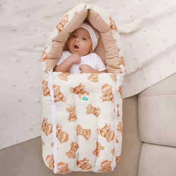 Fancy Fluff Organic Carry Nest  Cuddle Bear