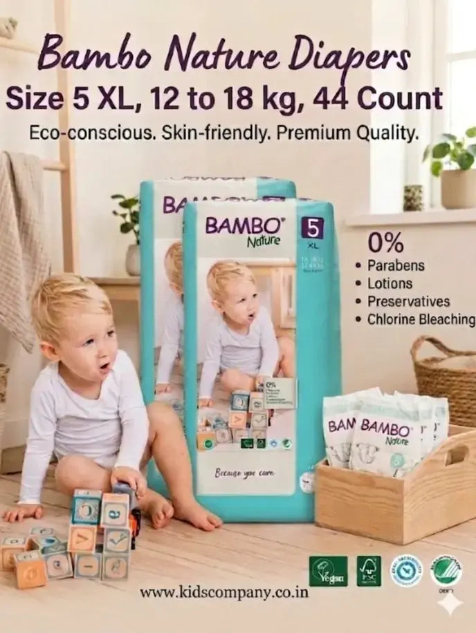 Bambo Nature Diapers Size 5 Xl 12 to 18 kg 44 Count