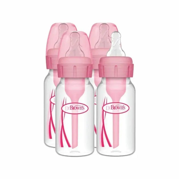 Dr Browns Anti Colic Narrow Baby Bottle 120ml Pink