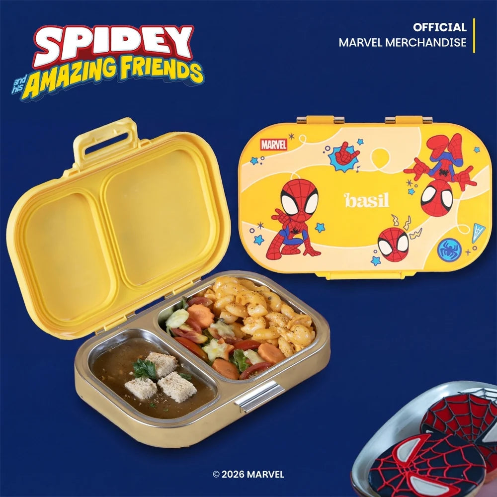 Basil Bento Ace 2 Compartment Stainless Steel Lunchbox - 600 Ml