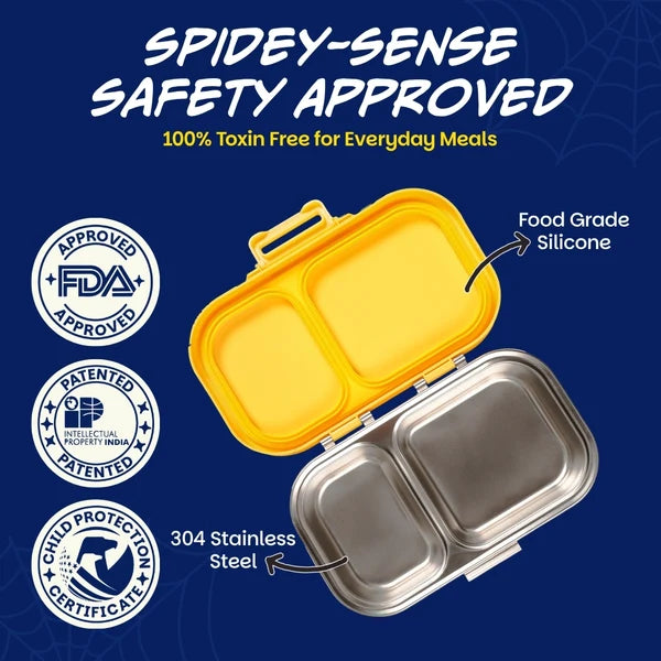 Basil Bento Ace 2 Compartment Stainless Steel Lunchbox - 600 Ml