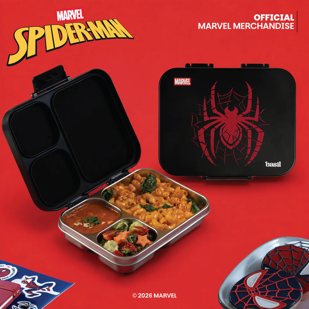 Basil Bento Ace 3 Compartment Stainless Steel Lunchbox - 1000 Ml