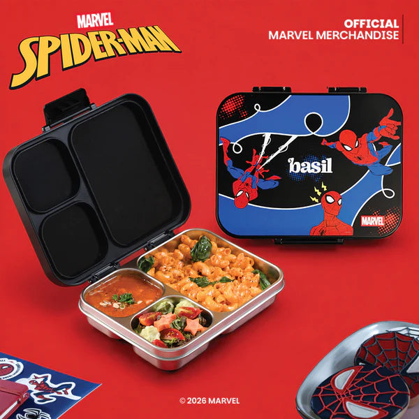 Basil Bento Ace 3 Compartment Stainless Steel Lunchbox - 1000 Ml