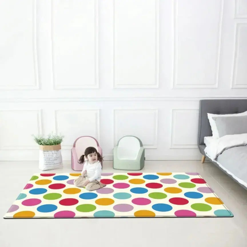 Dwinguler Large Playmat Polka Dot Reversible Baby Mat