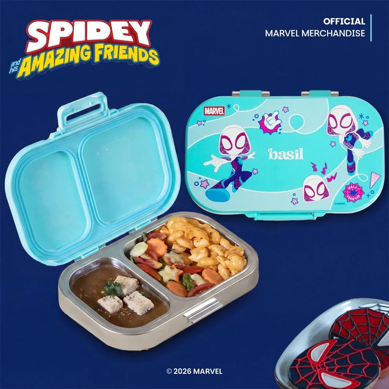 Basil Bento Ace 2 Compartment Stainless Steel Lunchbox - 600 Ml