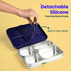 Basil Bento Ace 4 Compartment Stainless Steel Lunchbox - 1000 Ml