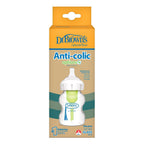 Dr Browns Natural Flow Anti Colic Options plus Wide Neck Glass Baby Bottle 5 oz 150ml Level 1 Slow Flow Nipple