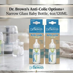 Dr Browns Anti Colic Options Plus Narrow Glass Baby Bottle 120ml