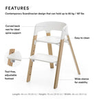 Stokke Steps High Chair- White/Natural