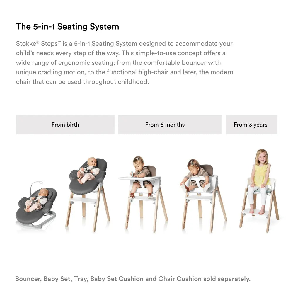 Stokke Steps High Chair- Black/Warm Brown