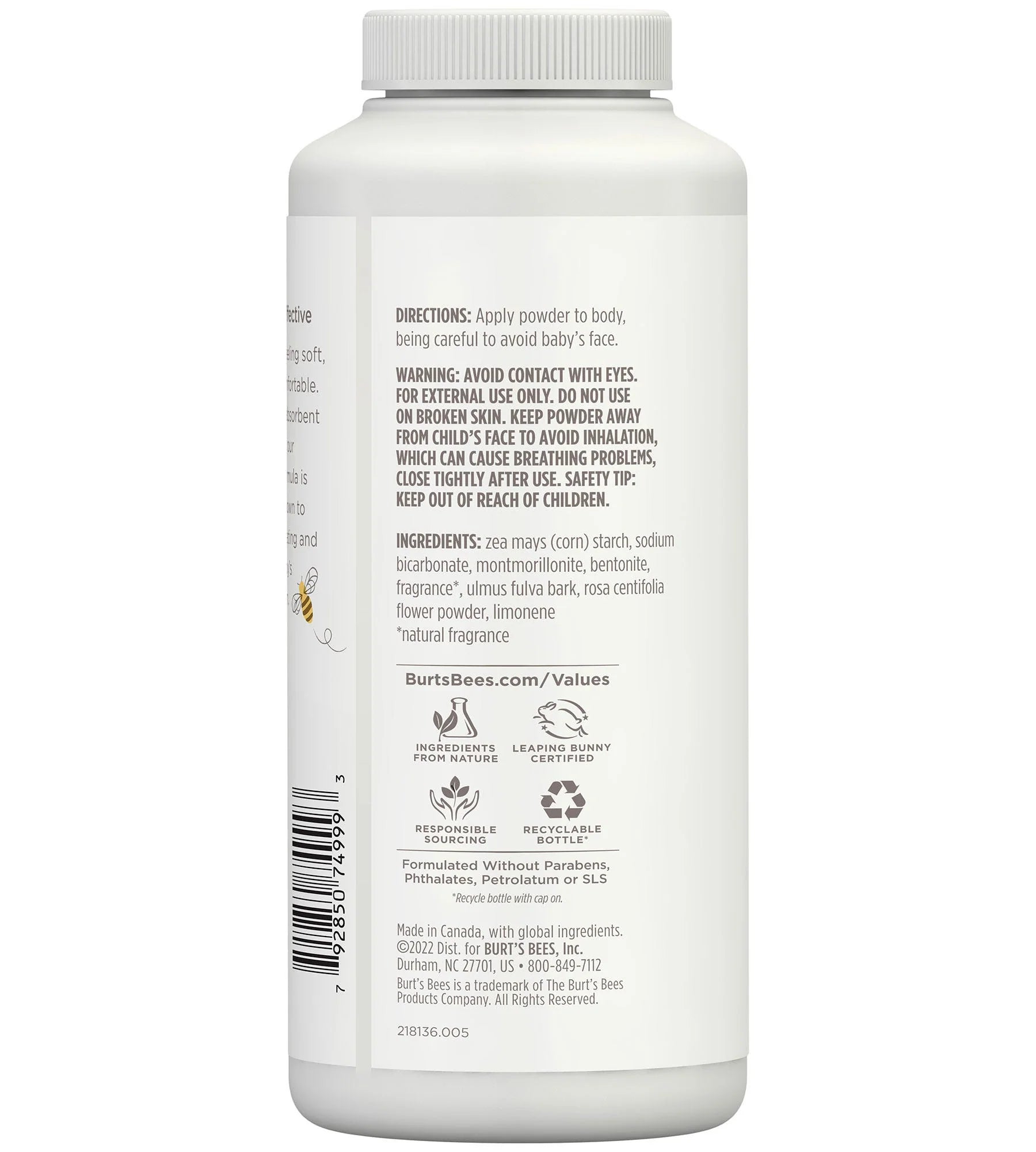 Burt's Bees Baby Bee Dusting Powder 7.5 OZ 212.6 G