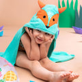 Rabitat Amazonia Kids Towel Zero Twist Cotton Towel with Hood  (0-5 years)  Green fox