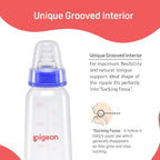 Pigeon Flexible Plastic Bottle Peristaltic Baby Nursing Feeding Bottle Kpp Nipple L for 9 Plus Months Babies 240ml 8oz
