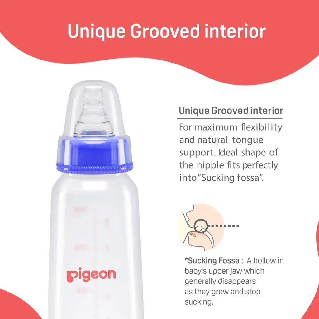 Pigeon Flexible glass Bottle Nursing Feeding Bottle With Added Nipple S for 0 Plus Months Babies 120ml 4oz