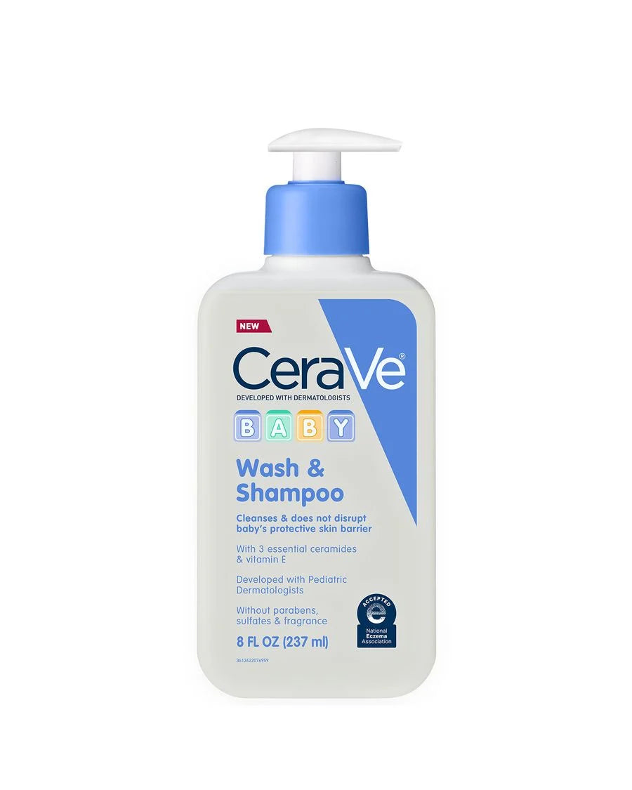CeraVe Baby Wash and Shampoo Gentle Cleansing 8 FL OZ 237 ml