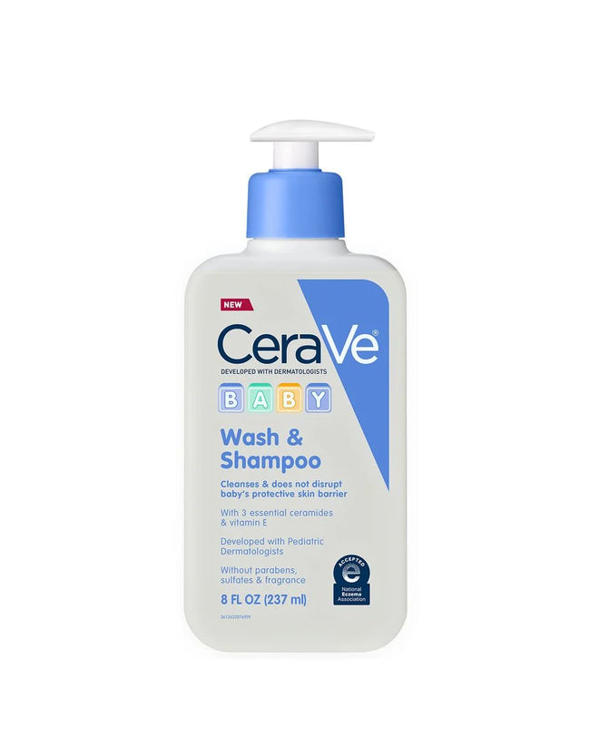 CeraVe Baby Wash and Shampoo Gentle Cleansing 8 FL OZ 237 ml