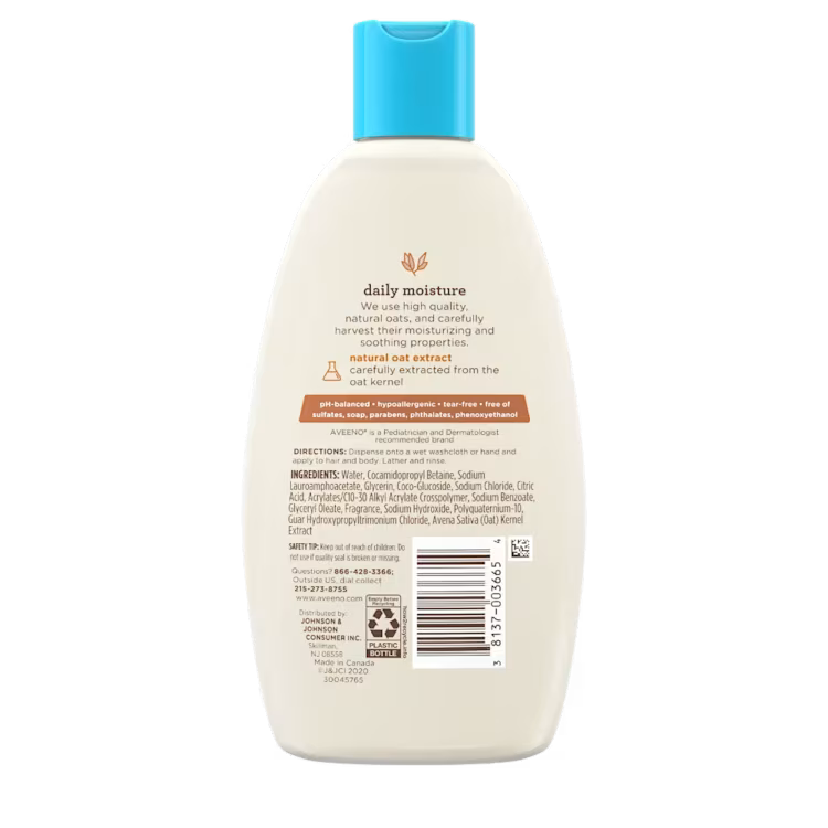 Aveeno Baby Daily Moisture Wash & Shampoo 8 FL OZ 236 ML