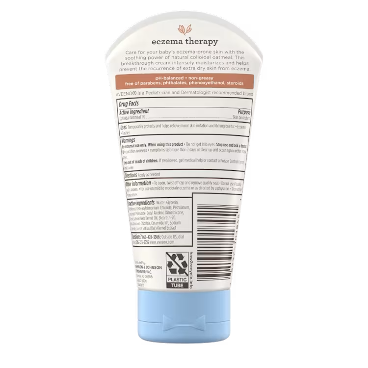Aveeno Baby Eczema Therapy Moisturizing Cream Net WT 5 OZ 141 G