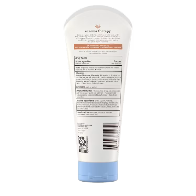 Aveeno Baby Eczema Therapy Moisturizing Cream Net WT 7.3 OZ 206 G
