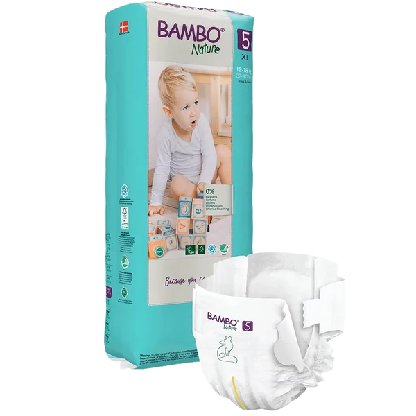 Bambo Nature Diapers Size 5 Xl 12 to 18 kg 44 Count