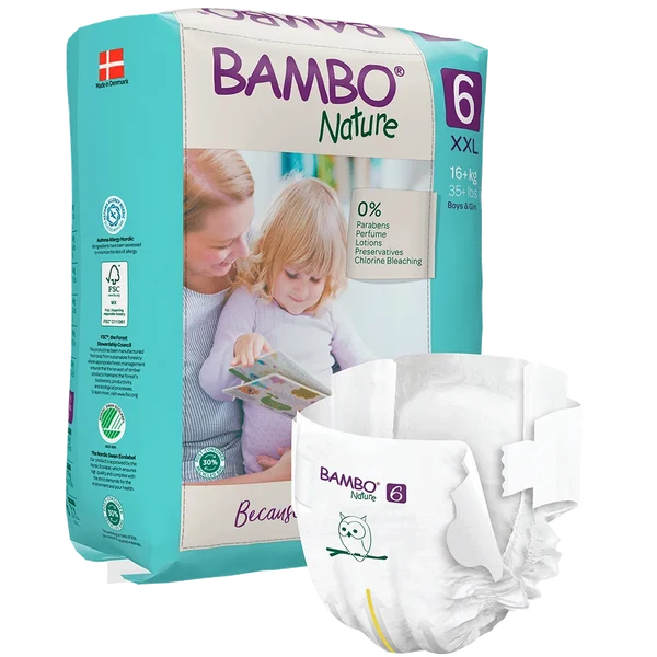 Bambo Nature Diapers Size 6 Xxl 16 Plus kg 20 Count