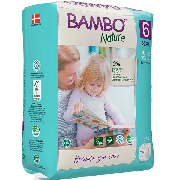 Bambo Nature Diapers Size 6 Xxl 16 Plus kg 20 Count