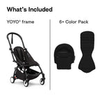Stokke Yoyo3 Stroller Black Frame 6 Months Plus Color Pack Lightweight