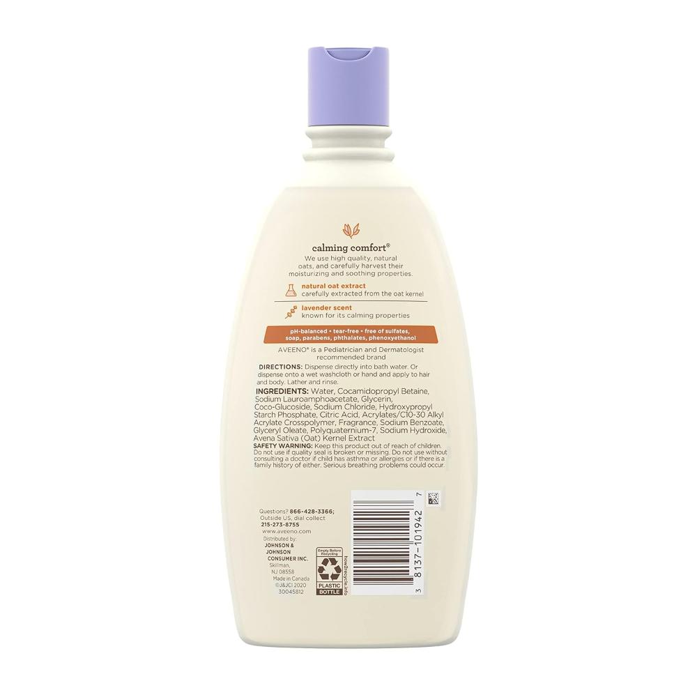 Aveeno Baby Calming Comfort Bedtime Bath Wash 18 FL OZ 532 ML