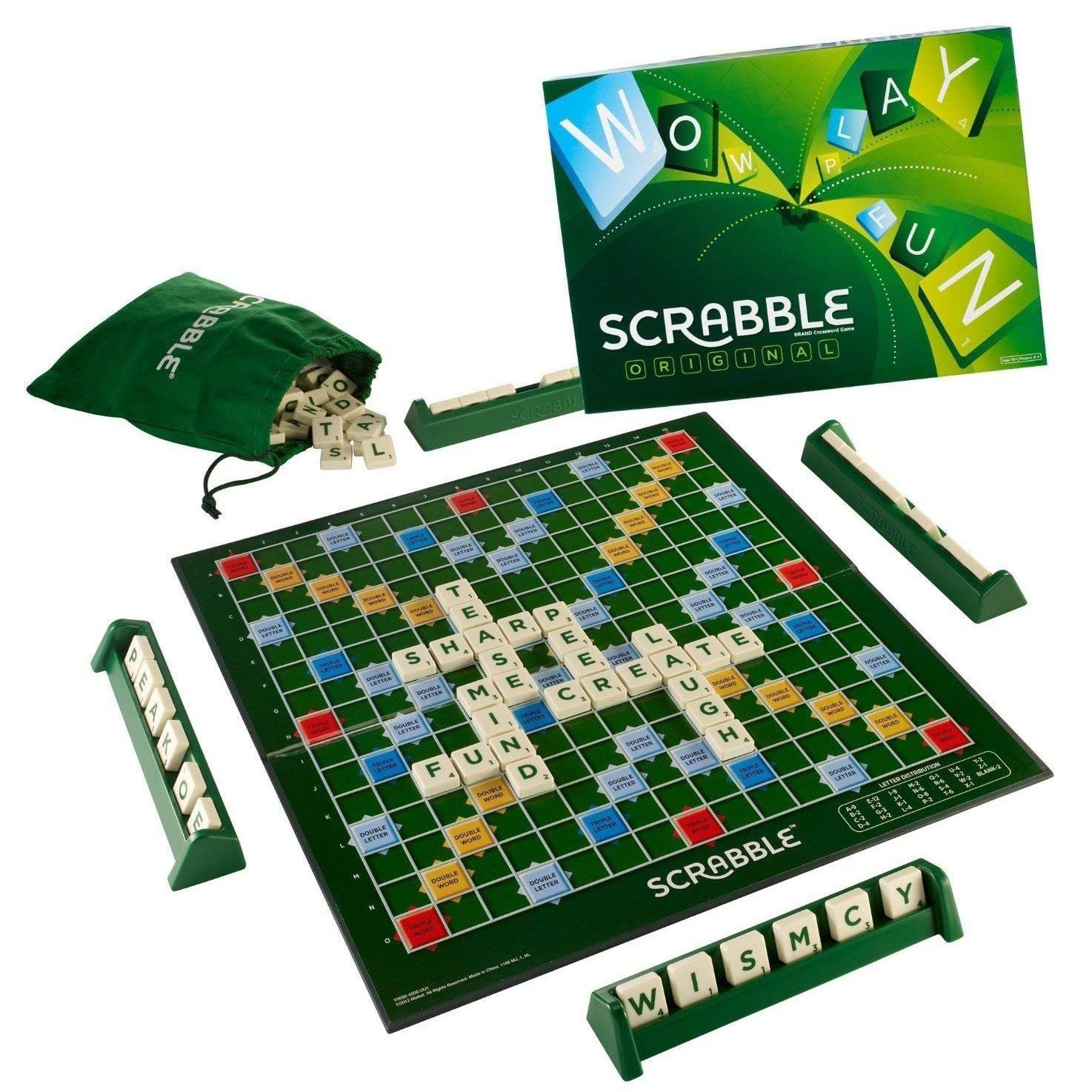 Mattel Scrabble Board Game Word Letters Game for All Ages Multicolour pack