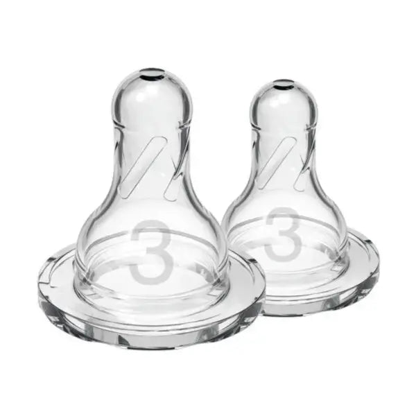 Dr Browns Natural Flow Narrow Baby Bottle Silicone Nipple 2 Pack Level3 6 to 9 Months