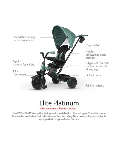 Qplay Elite Platinum 6 in 1 Trike